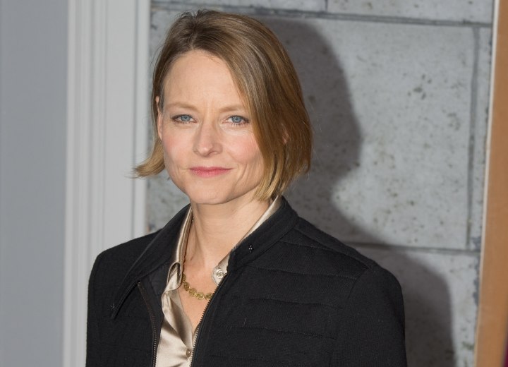 Jodie Foster's low maintenance bob hairstyle