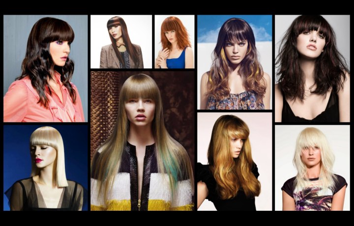 Long hairstyles with bangs