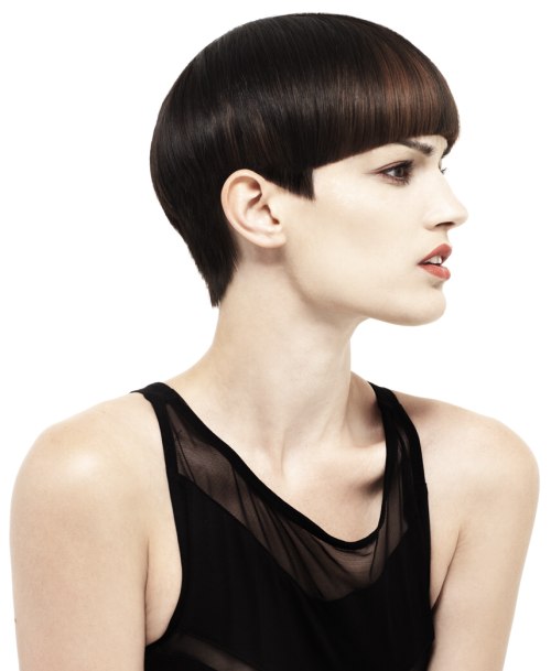 Beautiful pixie with bangs and stunning cutting angles