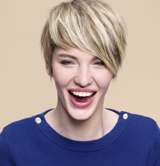 Short hairstyles - Pixie cut with long bangs