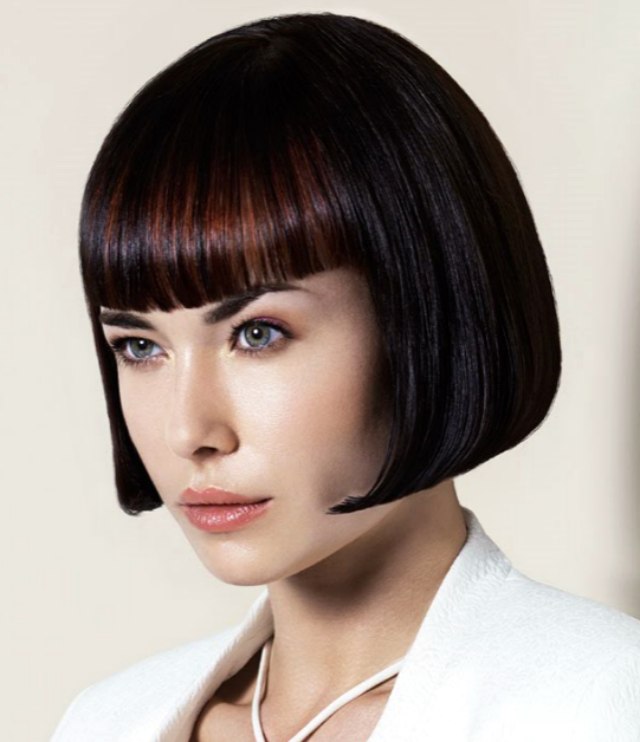 Short Hairstyles with Blunt Bangs