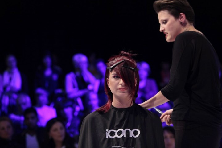 Icono Academy Berlin for Goldwell cutting workshop at Top Hair Düsseldorf