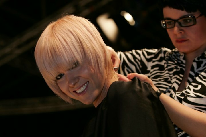 Tapered bob - Triohair cutting workshop at Top Hair Düsseldorf