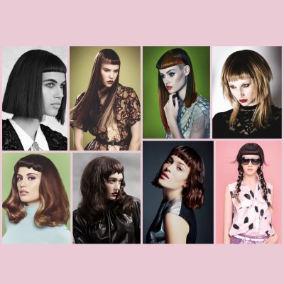 Hairstyles with short bangs