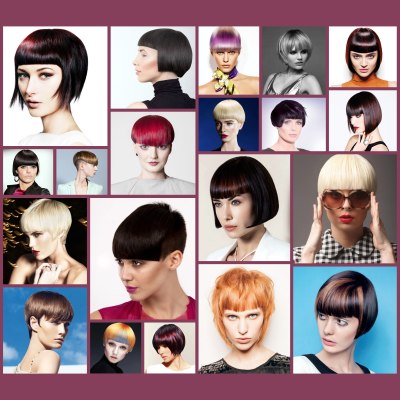 Short hairstyles with blunt bangs