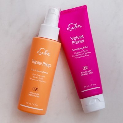 Smoothing balm and thermal mist