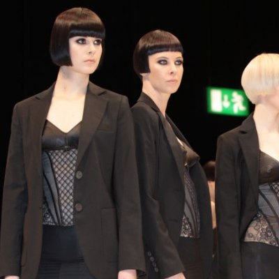 Hair models on stage