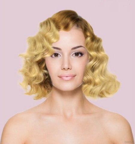 Hair makeover tool - Almost shoulder long hair with curls