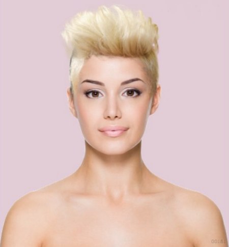 Hair makeover tool - Haircut with buzzed sides for women