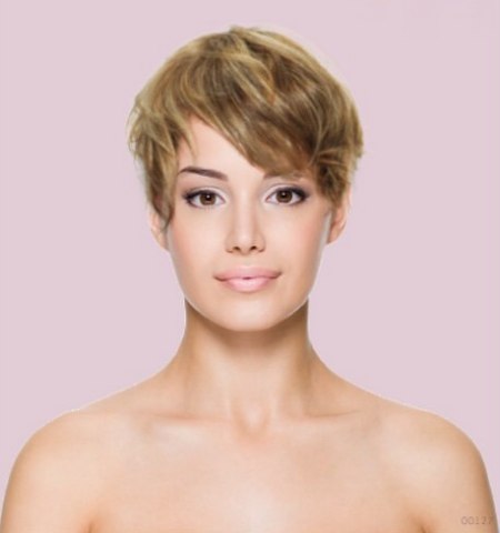 Virtual hairstyler - Ear revealing haircut for women