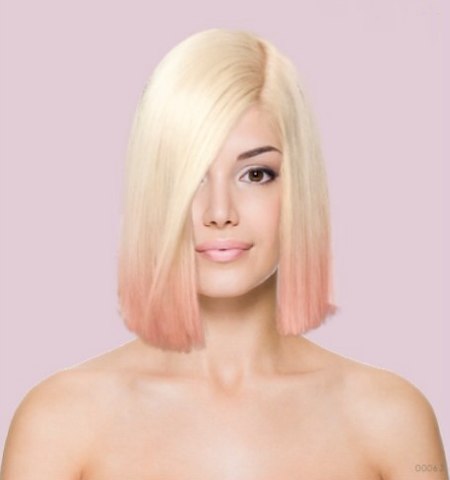 Virtual hairstyles - Long blonde bob