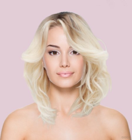 Hair simulation - Long blonde hair with waves