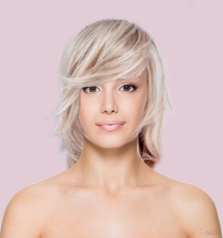 Hair simulation - Medium length shag haircut