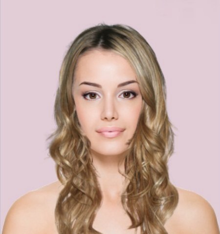 Hair makeover tool - Past the shoulders curls