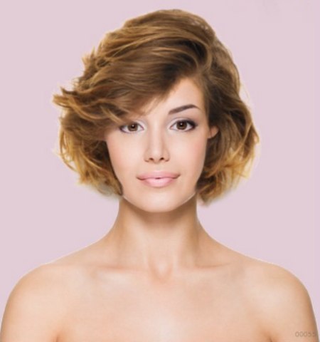 Hair makeover tool - Short hairstyle with layers and movement