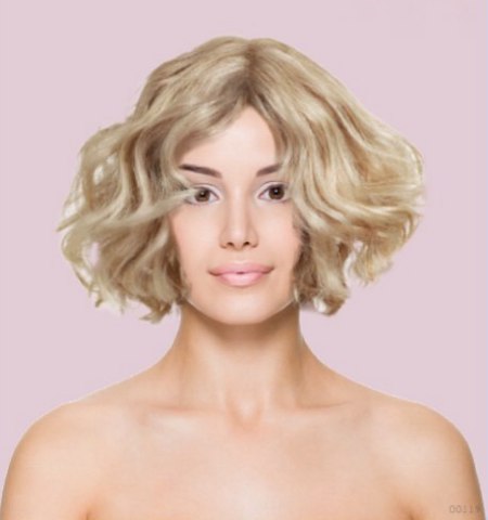 Hair makeover app - Trapeze shape bob haircut