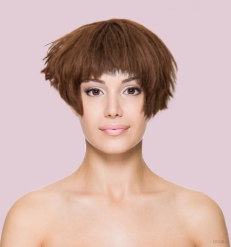 Virtual hairstyles - Very short deconstructed bob