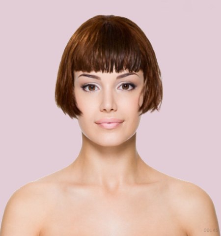 Test hairstyles - Short bob with wet-look styling