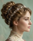Penteado preso rom�ntico dos anos 1910