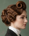 Penteado preso rom�ntico de 1915