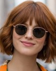 Bob com franja e volume