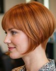 Bob angular acobreado com nuca batida � m�quina