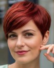 Corte pixie ruivo
