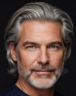 Cabelo grisalho de comprimento m�dio para homens