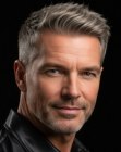 Estilo din�mico para homens com cabelo grisalho