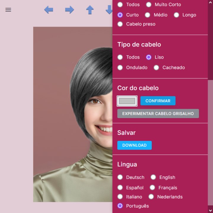 App para experimentar diferentes cores de cabelo