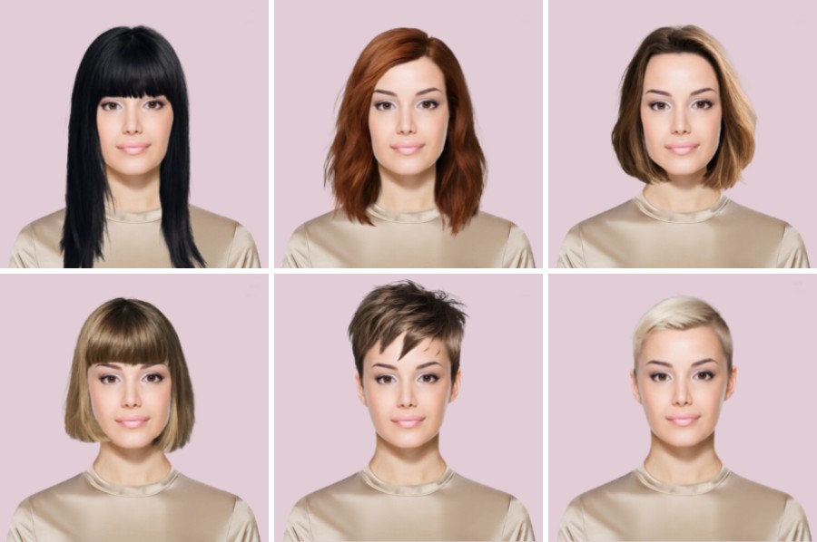 Computer simulated makeovers with virtual fashion software to try on  hairstyles