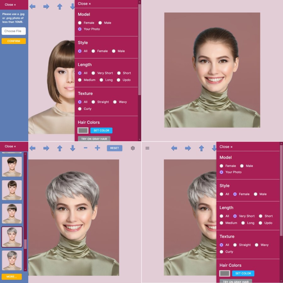How to simulate gray hair on a photo of yourself