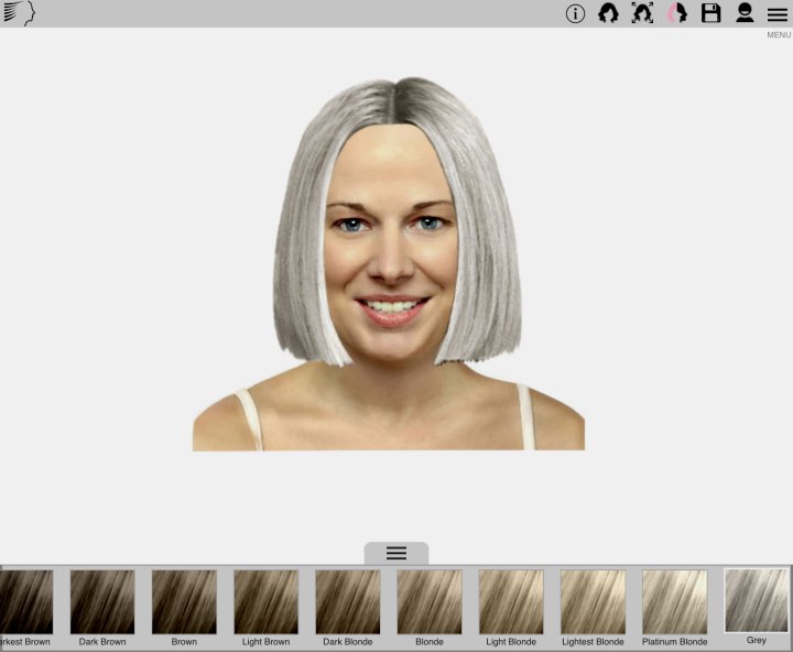 Free app to try on gray hair