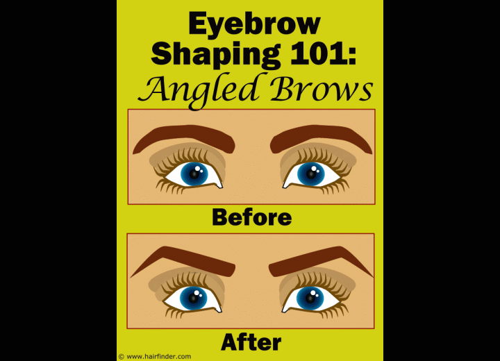How to shape angled eyebrows
