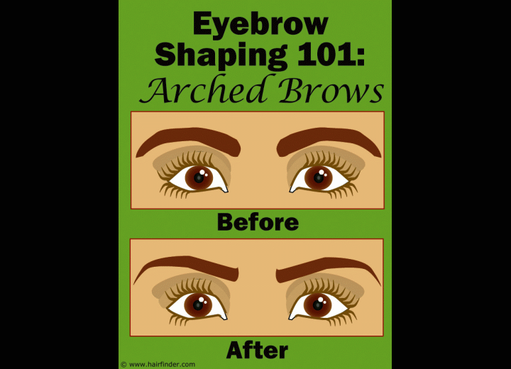 How to shape arched eyebrows