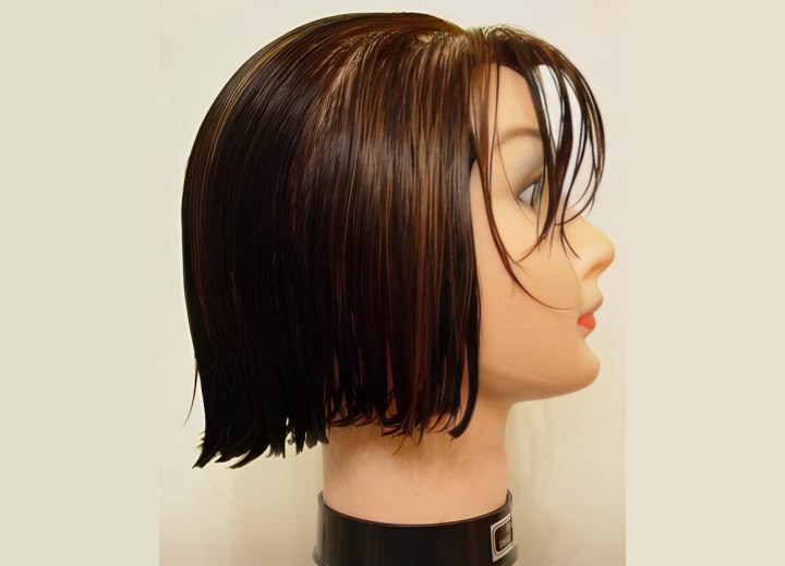 How to section hair for a back angled bob