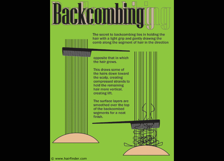 How to backcomb or tease hair