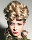 updo with curls
