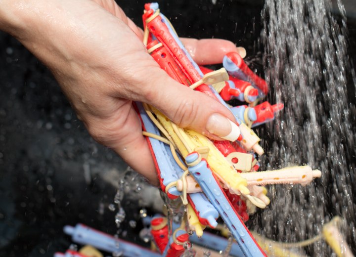 The cleaning of perm rods