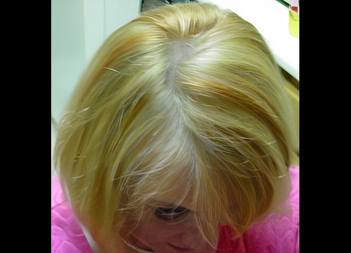 Hair coloring with foils - Before
