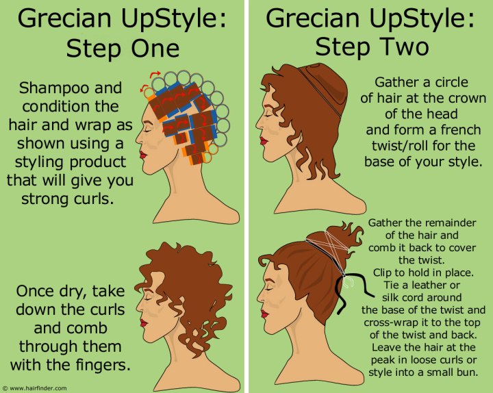How to make a Grecian up-style