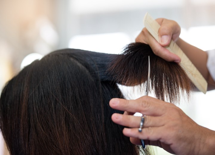 Hair cutting for a bedridden individual