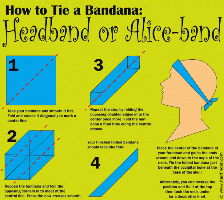 How to tie a bandana as a headband