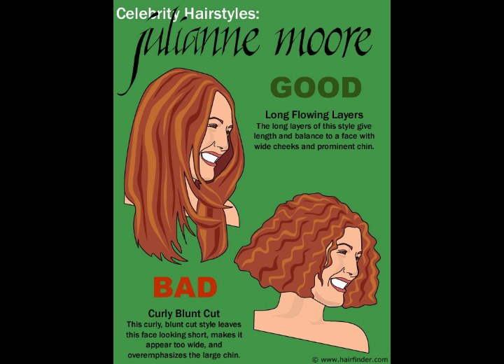 Good and bad hairstyles for Julianne Moore