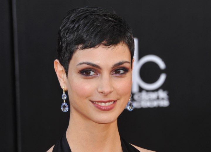 Morena Baccarin with very short hair or a pixie