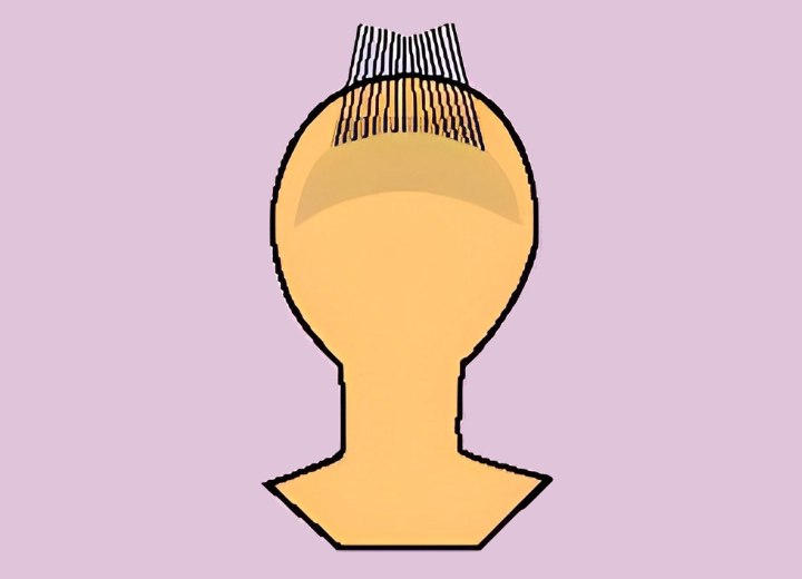 How to cut hair with rectangle bangs