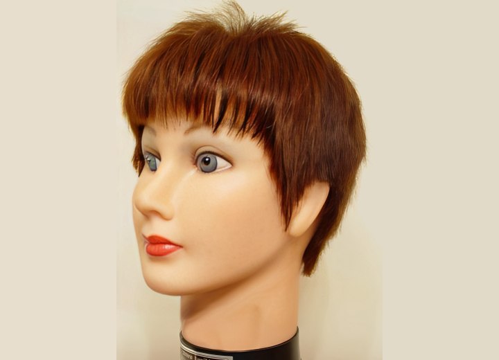 Styling for a short pixie cut - Blow dry styled