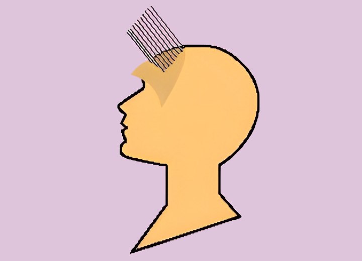 How to cut hair with triangle bangs