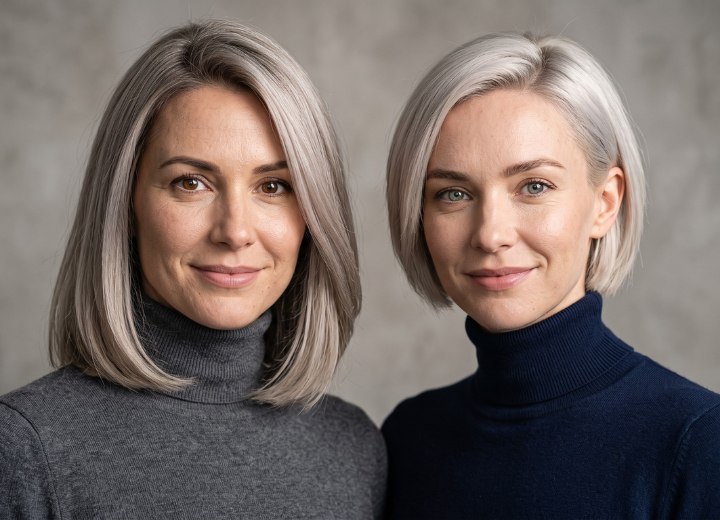 Women with a cool hair color