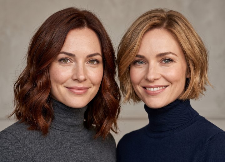 Women with a warm hair color